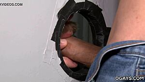 Passionate Gay Gloryhole Encounter In Public Toilet