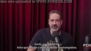 damn, fckcast 2 suruba recording with audience is wild! reco romanello takes monster cock in anal!