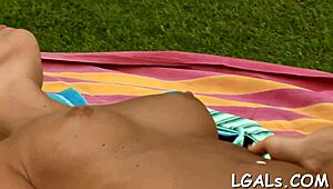 3 honeys fiercely caress wet pussies with toys in steamy session