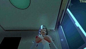 goth girlfriend rides you in cowgirl at night, squirting in pov hentai