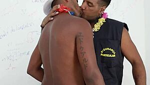 Three Black Guys Fuck In Bathroom