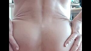 Nice anal pounding with my plug, huge cum shot