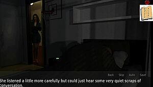 A wife and stepmother play a game together