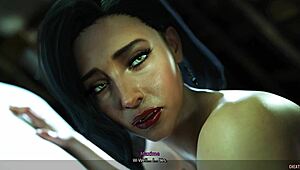 Hot 3D milf blows me while sneaking behind her partner's back