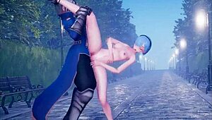 Cute anime girl dancing and getting fucked part 2