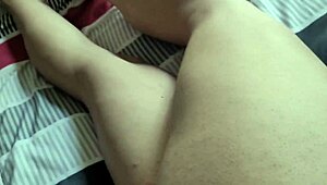 lonely thicc boy with smooth thighs plays solo on bed, so cute!