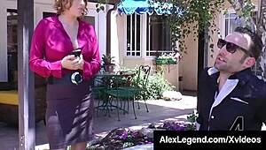 Krissy Lynn says, 'Fuck me outdoor in lingerie, bent over for cumshot on tits.'