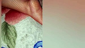 A Latina BBW seduces her roommate in red lingerie