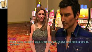 wife and stepmother play in anime game with hentai action, mother-in-law joins the fun.