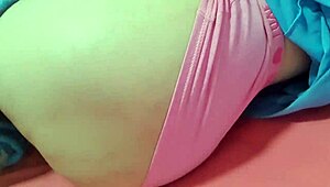 pornstar massages her big tits while riding monster cock