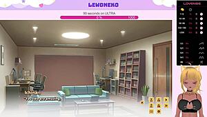 I'm Lewdneko playing Love Cubed part 4 with big tits and hentai