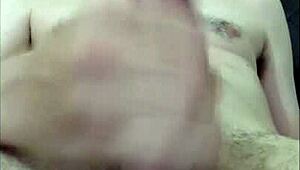 Cute Redhead Strokes Cock Solo for Facial Cumshot