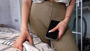 My hot stepmom caught me with her nudes... um, she helped me finish!