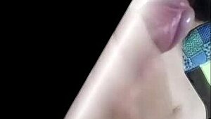 Cute Redhead Strokes Cock Solo for Facial Cumshot