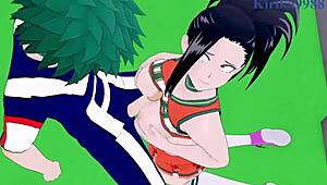 Himiko Toga And Momo Yaoyorozu Seduce Izuku Midoriya In Intense Hentai Creampie
