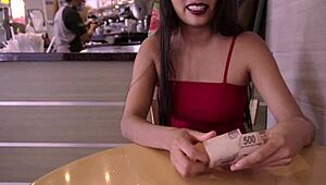 Mexican whore flashes pussy and ass for creampie