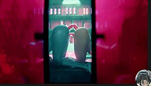 horny juno and ellie go ass to ass with toys in mass effect zone