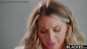 Curvy blonde Kayley gets blacked by dream man