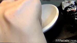 Hot nude teen boys engage in steamy gay sex in bathroom scenes.