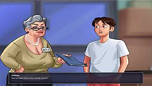 Summer time saga unc part 21 features old busty character