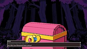 In Flip Witch Pixel Hentai Game Episode 2, the big monster girl uses a huge sextoy for intense pleasure