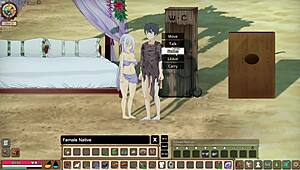 I explore the mad island with the native girl in this crazy game scene