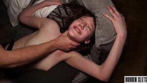 College Slut Pounded Rough by Monster Cock in Wild Missionary Quickie