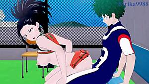 Himiko Toga And Momo Yaoyorozu Seduce Izuku Midoriya In Intense Hentai Creampie