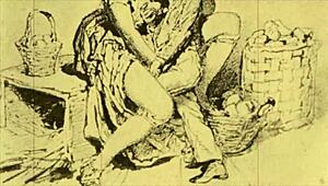 vintage erotic illustration with steamy retro vibes!