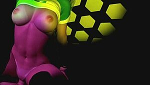 Brazilian collage girl riding in the club.