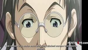 old teacher turns naive lesbian students straight with intense hentai action on hentaix99