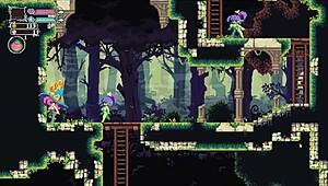 In Flip Witch Pixel Hentai Game Episode 2, the big monster girl uses a huge sextoy for intense pleasure