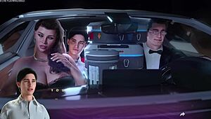 Unhappy stepmom teases and bangs boytoy in front of husband