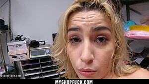 Hey! Young Blonde Teen Caught Stealing Laptop - Punished Hard!