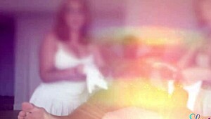 Nickey Huntsman sucks husband's fat cock during waxing lesson