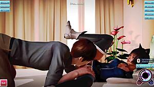 In this episode, he's fucking the sexy petite cop's big ass