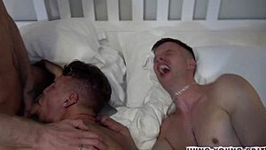 Local scallyking hooks stunning lads for rough bareback gangbang filming