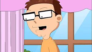 steve fucks meg and lois in this hentai cartoon fucking scene