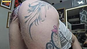 Starting My Day with Outdoor Anal Tattoo Play in Interracial Action