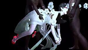 two bbc fuck bigboobs chick in 3d animation 244