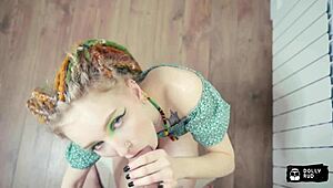 Stepsister with Dreadlocks Sucked and Banged Hard by Dolly Rud