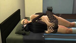 该死！小亚洲中国婊子以Hentai风格服务客户！