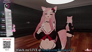 Kanako's chat demands squirt, catgirl VTuber moans in ecstasy