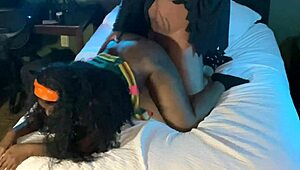 Cheerleading getting plowed by big black cock!