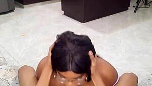 Does this pretty petite Colombian get fucked hard in casting?