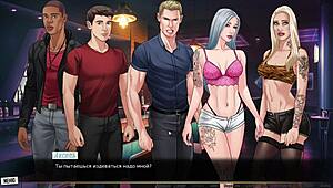 Complete gameplay - our red string part 21 with naked blonde using dildo in photoshoot