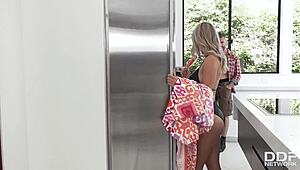 Busty Blonde Gabbie Carter Pussy Pounded Hard. Tits Covered in Jizz After Intense Hentai Action.