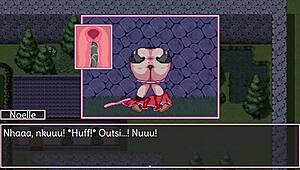 Noelle humiliates in anime game part five