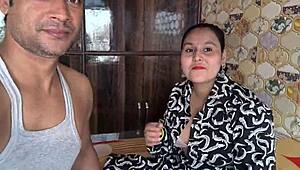 Desi Puja bhabhi gets wild and pounded hard by the river