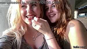 feeling frisky outdoors with my curvy blonde classmate